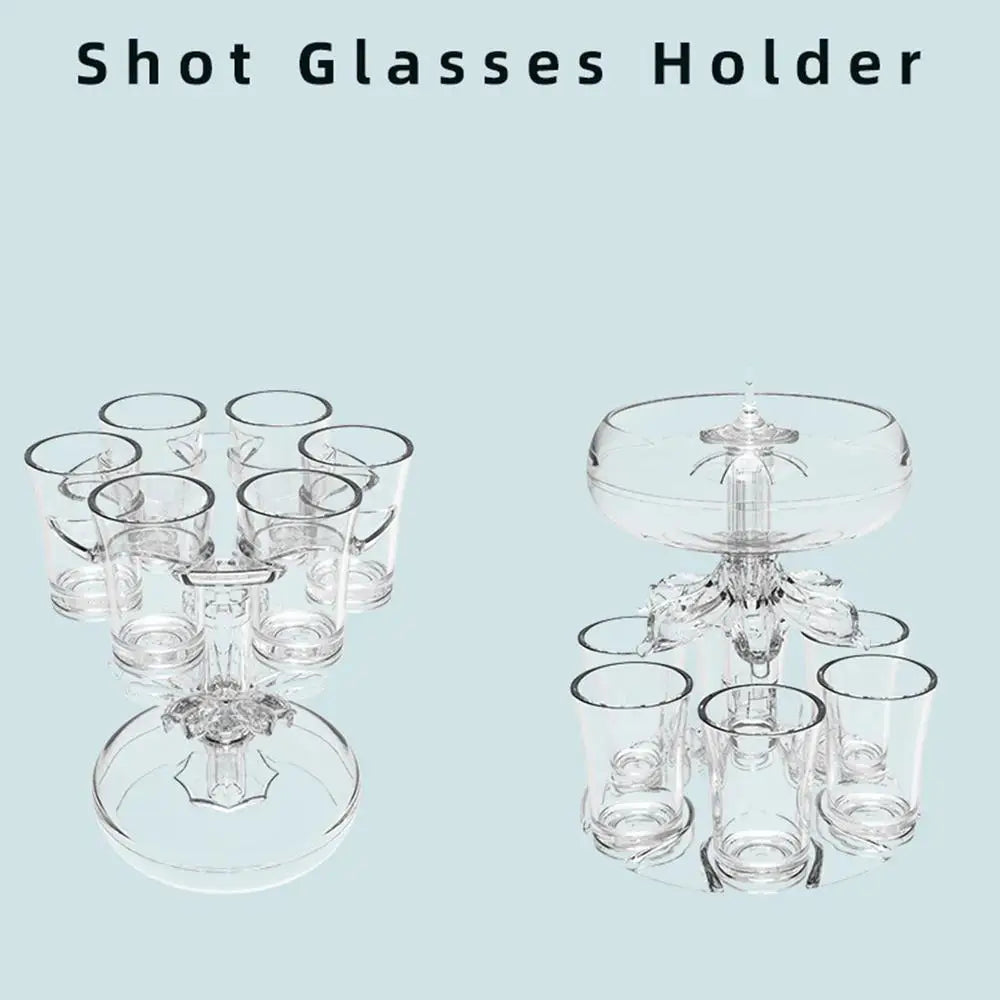 6 Shot Glass Wine Whisky Beer Dispenser Holder Liquor Dispenser Drinking Games Tools Home Party Bar Shot Glass for