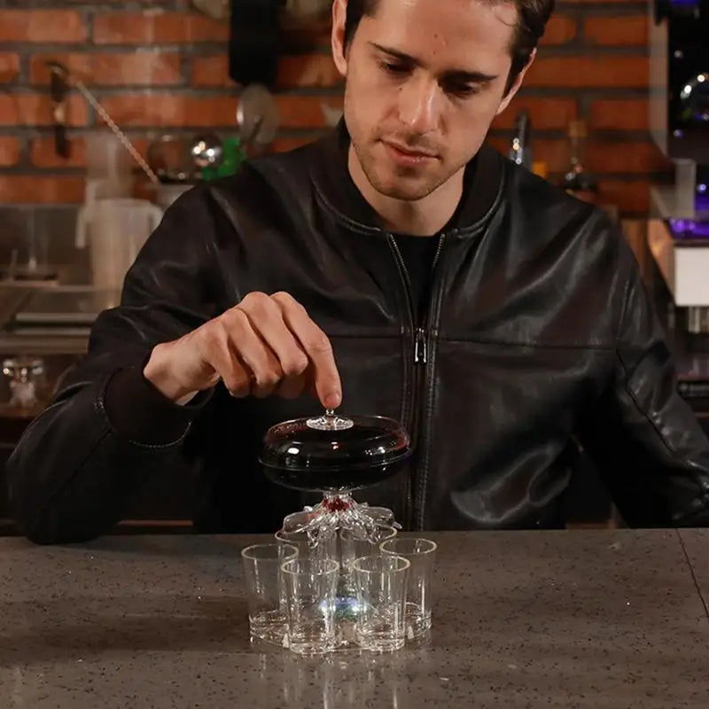 6 Shot Glass Wine Whisky Beer Dispenser Holder Liquor Dispenser Drinking Games Tools Home Party Bar Shot Glass for