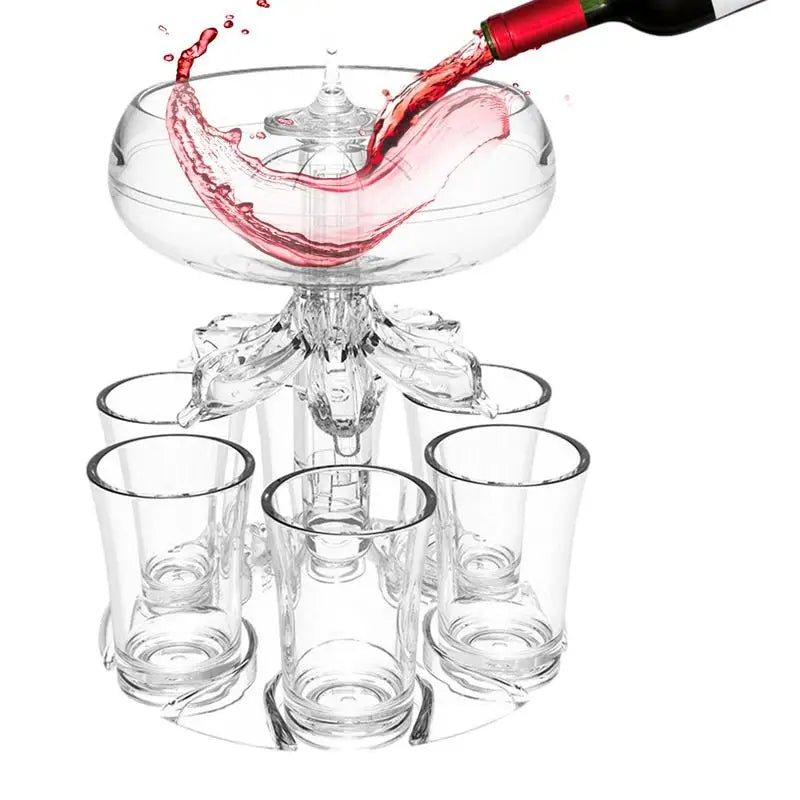 6 Shot Glass Wine Whisky Beer Dispenser Holder Liquor Dispenser Drinking Games Tools Home Party Bar Shot Glass for