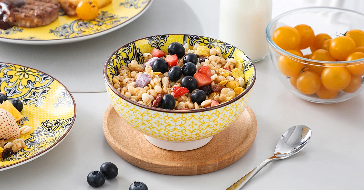 Vancasso 12/24-Piece Jasmin Pattern Porcelain Dinnerware Set