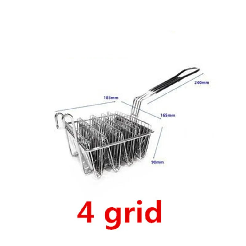 Taco Basket Holds 4 Shells Deep Fryer Taco Holder Baskets Taco Fry with Grip Handle French fries frying Fried basket tool