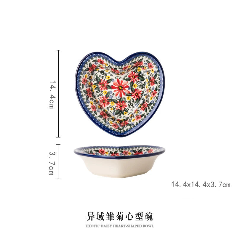 LingAo Ceramic noodle bowl, double-ear bowl, plate tableware set
