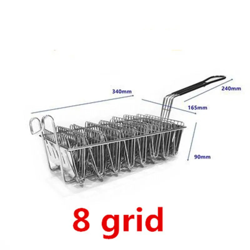 Taco Basket Holds 4 Shells Deep Fryer Taco Holder Baskets Taco Fry with Grip Handle French fries frying Fried basket tool