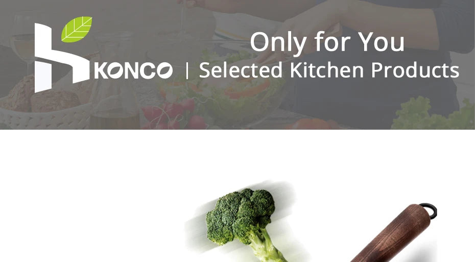 Konco Iron wok Cast iron pan Non-coated Pot General use for Gas and Induction Cooker 32cm Chinese Wok Cookware Pan Kitchen Tools