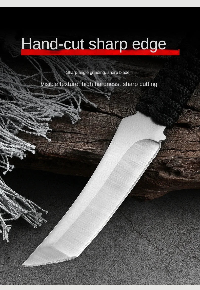 New Forged Utility Knife Camping Use with Non-slip Handle and Durable Blade EDC