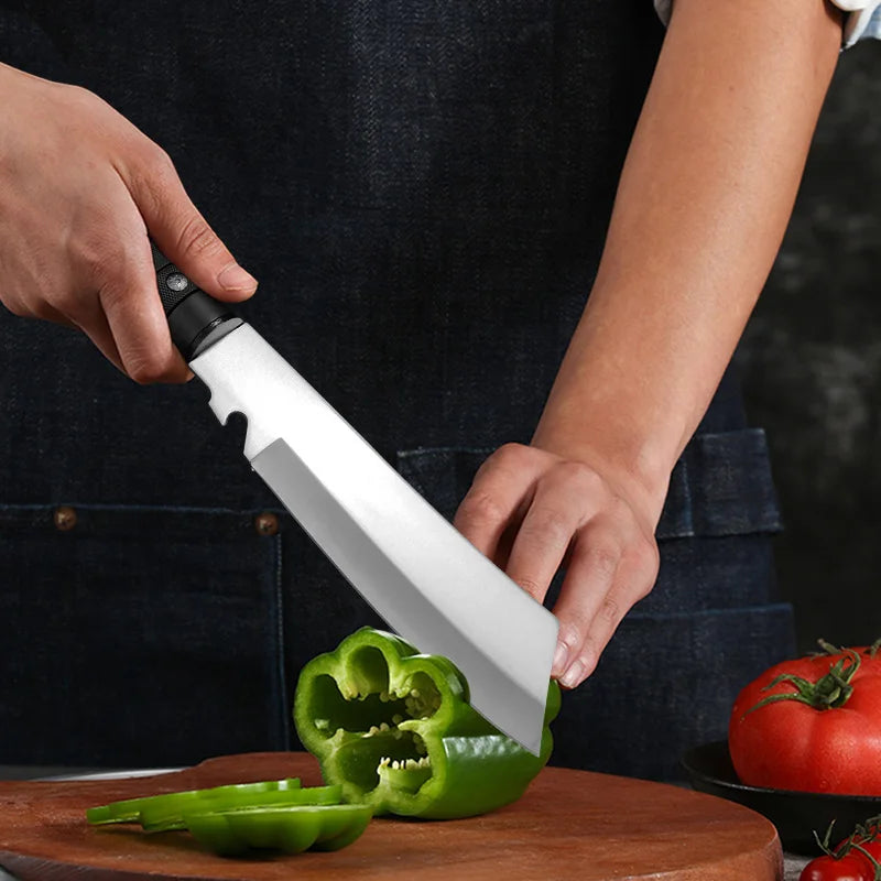 Handmade Forged Butcher Boning Knife Stainless Steel Kitchen Knife Meat Cleaver Fruit Cutting Knife Plastic Handle Cooking Tools