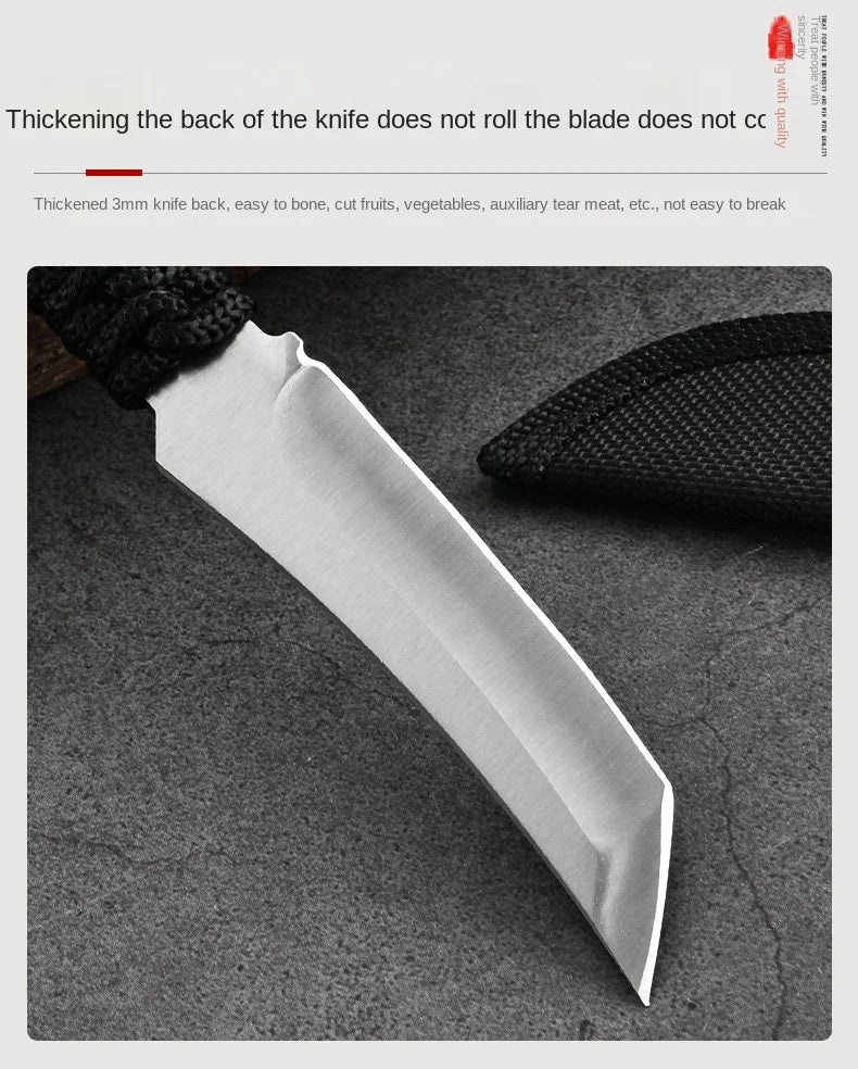 New Forged Utility Knife Camping Use with Non-slip Handle and Durable Blade EDC