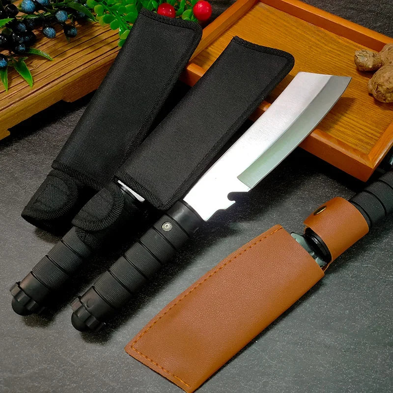 Handmade Forged Butcher Boning Knife Stainless Steel Kitchen Knife Meat Cleaver Fruit Cutting Knife Plastic Handle Cooking Tools