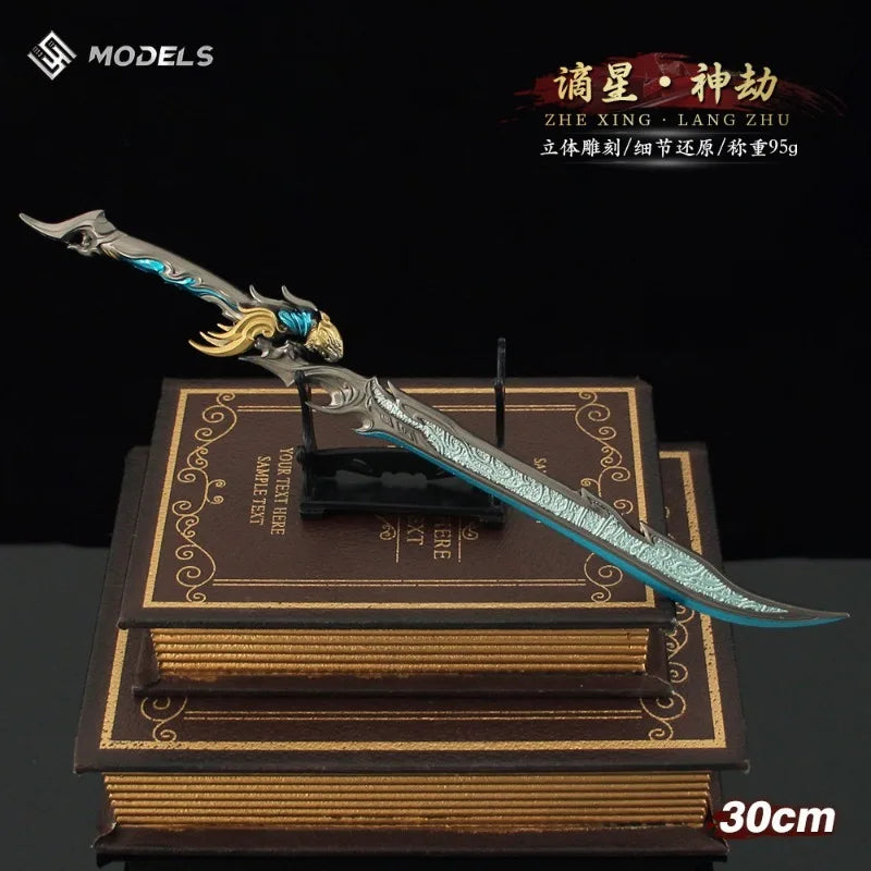 Naraka:Bladepoint Divine Calamity Blade Full Metal Zinc Alloy Weapon Relic Miniature Gaming Artifact for Collector Model (30cm)