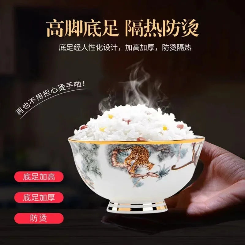 Household set Ceramic bowls, chopsticks, bone china tableware