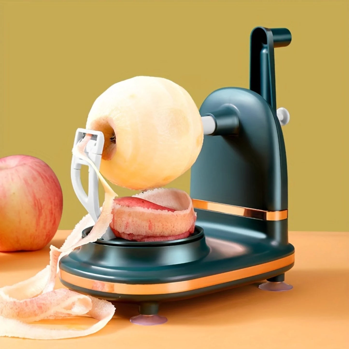 Pear Peeler and Slicer Set with Stainless Steel Blades - Powerful Suction Base for Apples, Potatoes, Kitchen Gadgets