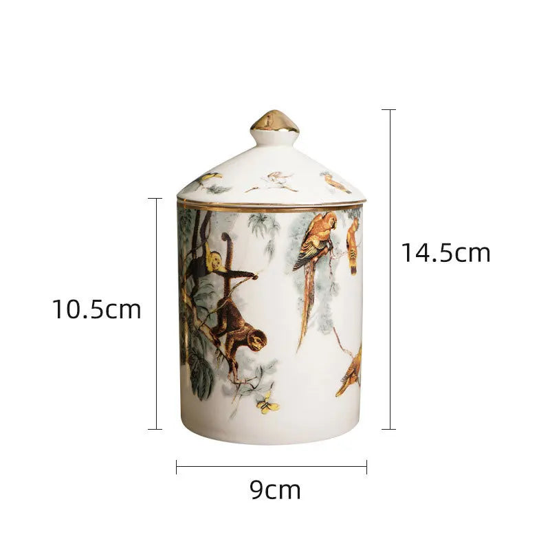 Equatorial jungle bone china tableware decorative plate porch ornament coffee cup plate western food plate hotel tableware