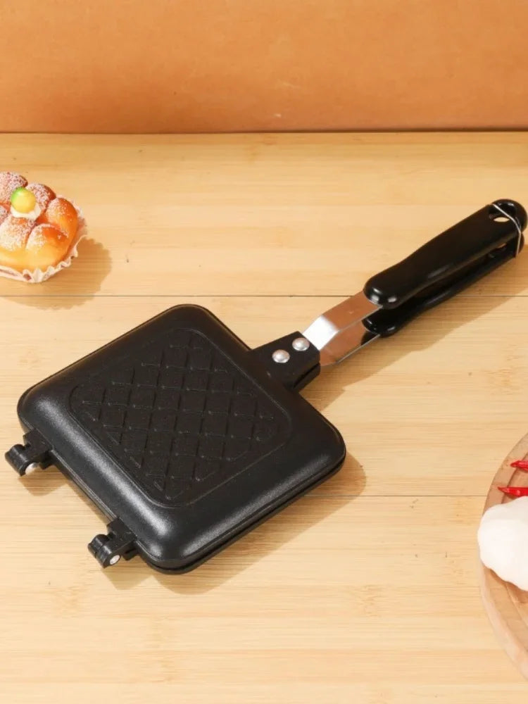 Sandwich Bread Bakeware Double-Sided Non-Stick Frying Pan Household Kitchen Cooking Breakfast Waffle Pancake Egg Frying Pan