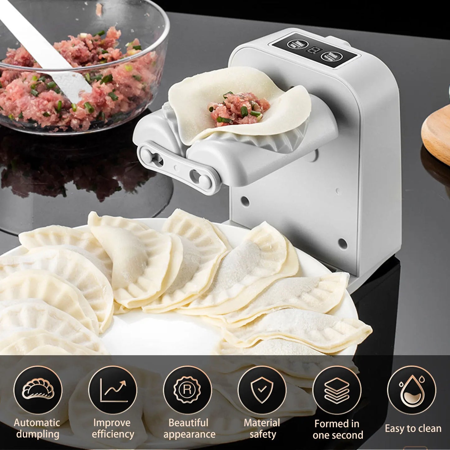 Automatic Electric Dumpling Maker Machine Dumpling Mould Pressing Dumpling Skin Manual Tool Baking Pastry Kitchen Accessories