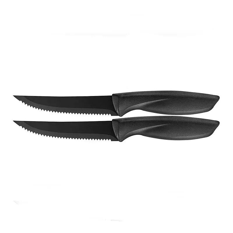 2/4/6/8 Steak Knife set Sharp Blade Black high-end PP handle Kitchen Multi-functional fruit knife Stainless steel steak knife
