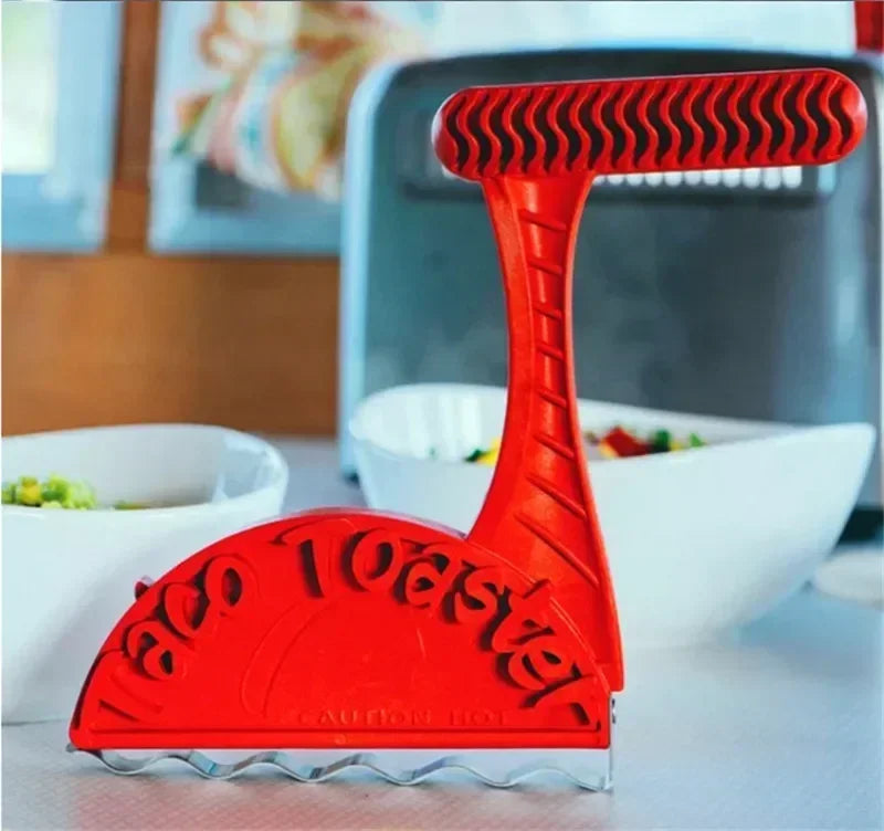 Taco Basket Holds 4 Shells Deep Fryer Taco Holder Baskets Taco Fry with Grip Handle French fries frying Fried basket tool