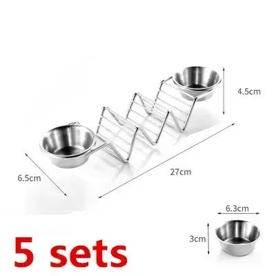 Taco Basket Holds 4 Shells Deep Fryer Taco Holder Baskets Taco Fry with Grip Handle French fries frying Fried basket tool