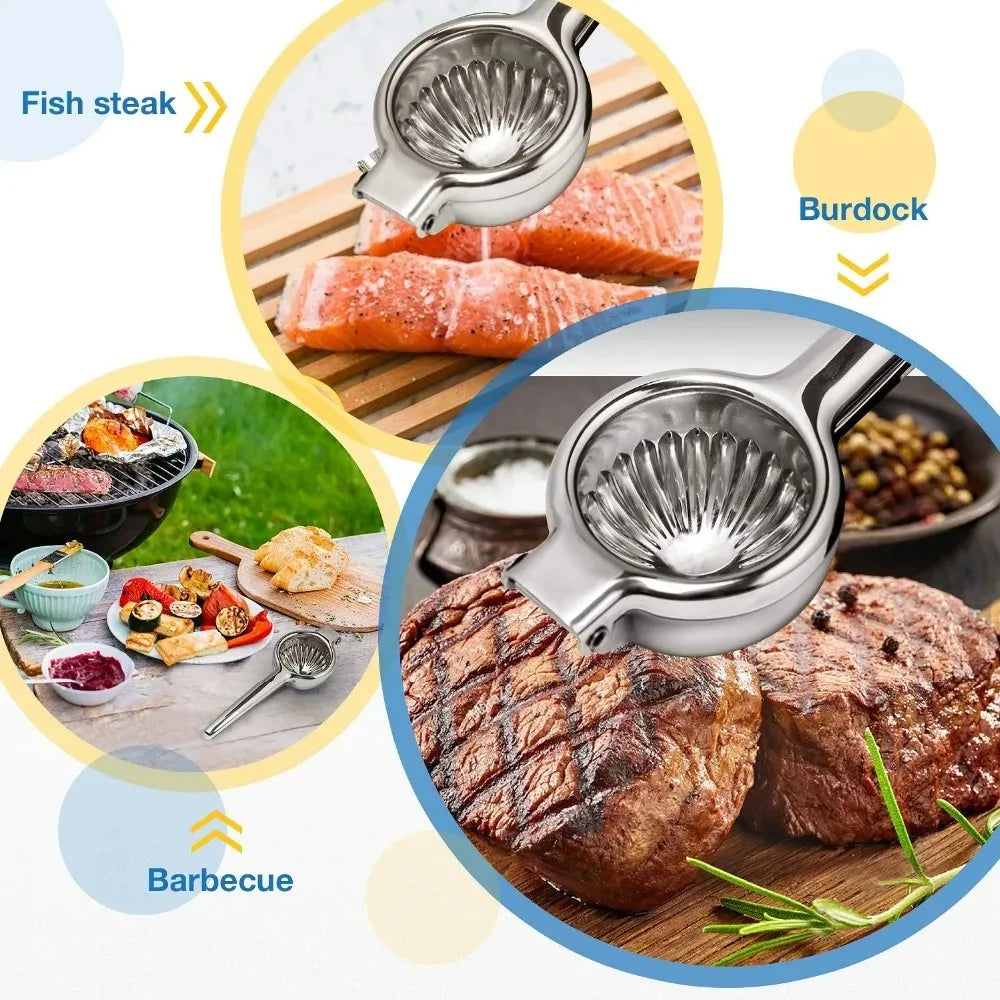 Kitchen Lemon Squeezer Stainless Steel Premium Quality Heavy Duty Solid Metal Squeezer Bowl Large Manual Citrus Press Juicer