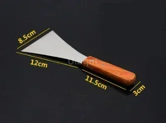 Stainless Steel Steak Fried Shovel Spatula Pizza peel Grasping Cutter Spade Pastry BBQ Tools Wooden Rubber Handle Kitchen turner