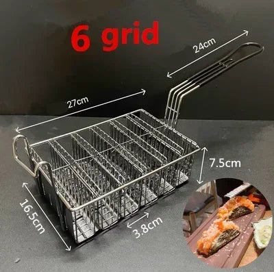 Taco Basket Holds 4 Shells Deep Fryer Taco Holder Baskets Taco Fry with Grip Handle French fries frying Fried basket tool
