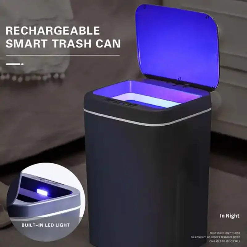 16L Smart Sensor Trash Can – Touchless Electric Waste Bin with Lid for Kitchen & Bathroom
