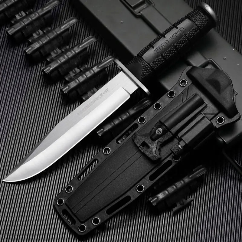 K Sheath Outdoor Straight Knife Camping Style Portable Fishing Straight Knife Fruit Knife Portable Multi-Functional Knife