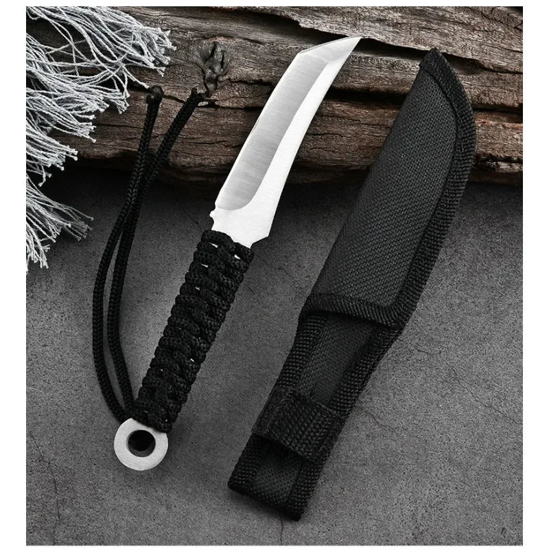 New Forged Utility Knife Camping Use with Non-slip Handle and Durable Blade EDC