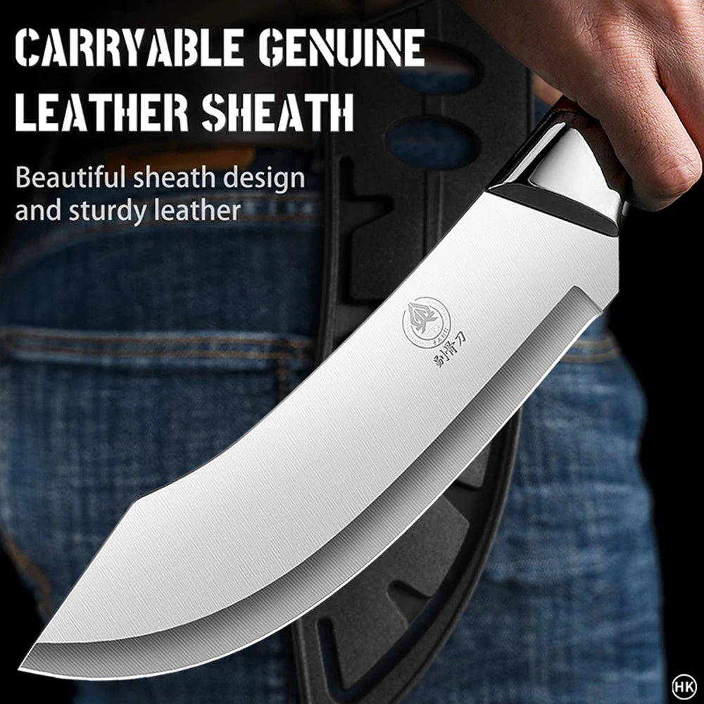 Stainless steel ultra sharp bending fracture knife, suitable for precise cutting, trimming, and peeling by professional butchers