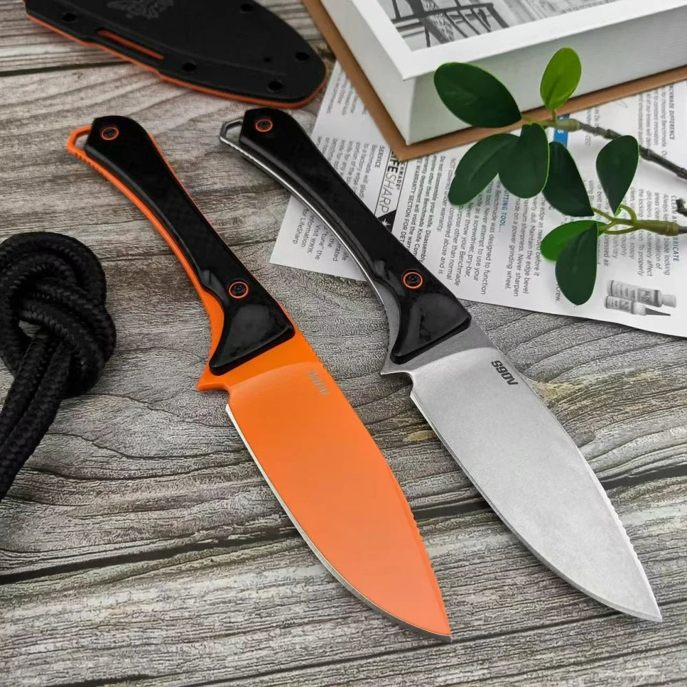BM 15201 Straight Knife Nylon Fibre Handle D2 Blade Multi-functional knife for cutting fruits and vegetables in the kitchen