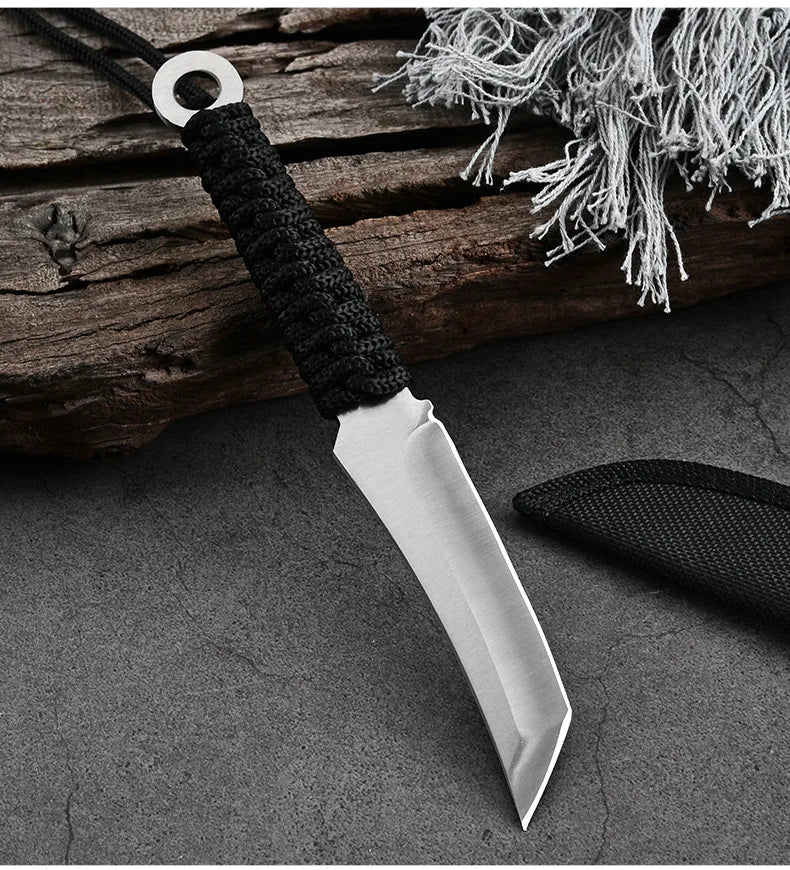 New Forged Utility Knife Camping Use with Non-slip Handle and Durable Blade EDC