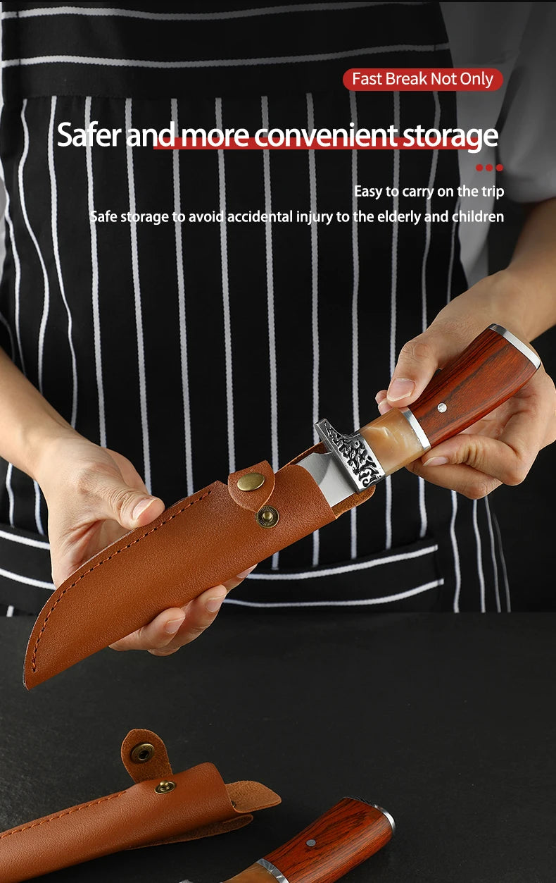 Wild Survival Self-defense Knife,Portable Mini Pocket Knife Stainless Steel Fruit Knife Meat Knife Suitable For Outdoor camping