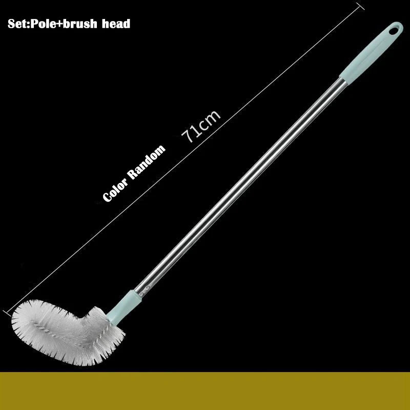 Household Bucket Washing Brush Stainless Steel Rod Plastic Water Dispenser Water Bucket Cleaning Gadgets long handle brush head
