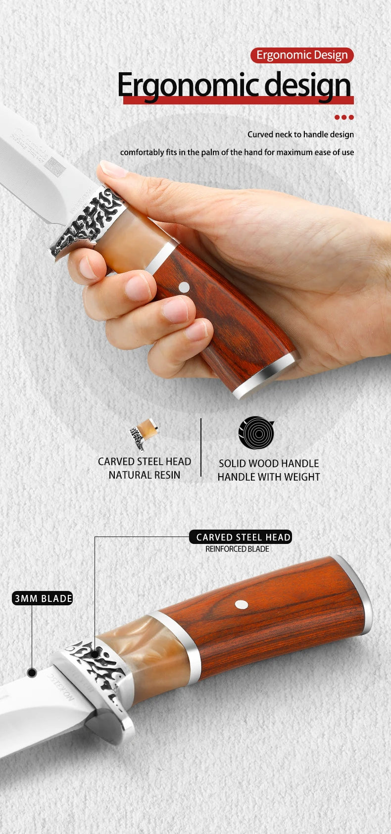 Wild Survival Self-defense Knife,Portable Mini Pocket Knife Stainless Steel Fruit Knife Meat Knife Suitable For Outdoor camping