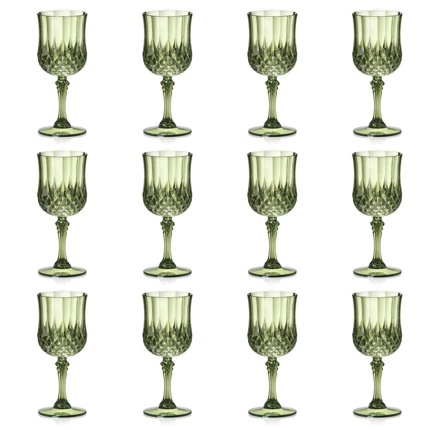 12/24 Pcs 7oz Plastic Wine Glasses Drinking Glasses Unbreakable Wedding Glassware Reusable Drinkware Champagne Flutes Goblets