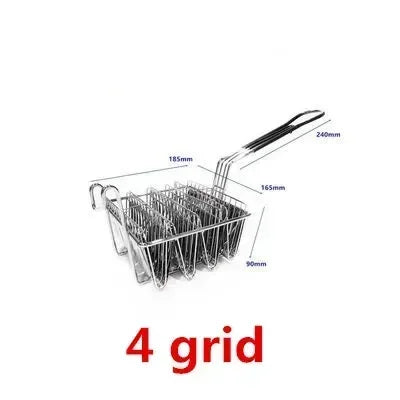 Taco Basket Holds 4 Shells Deep Fryer Taco Holder Baskets Taco Fry with Grip Handle French fries frying Fried basket tool