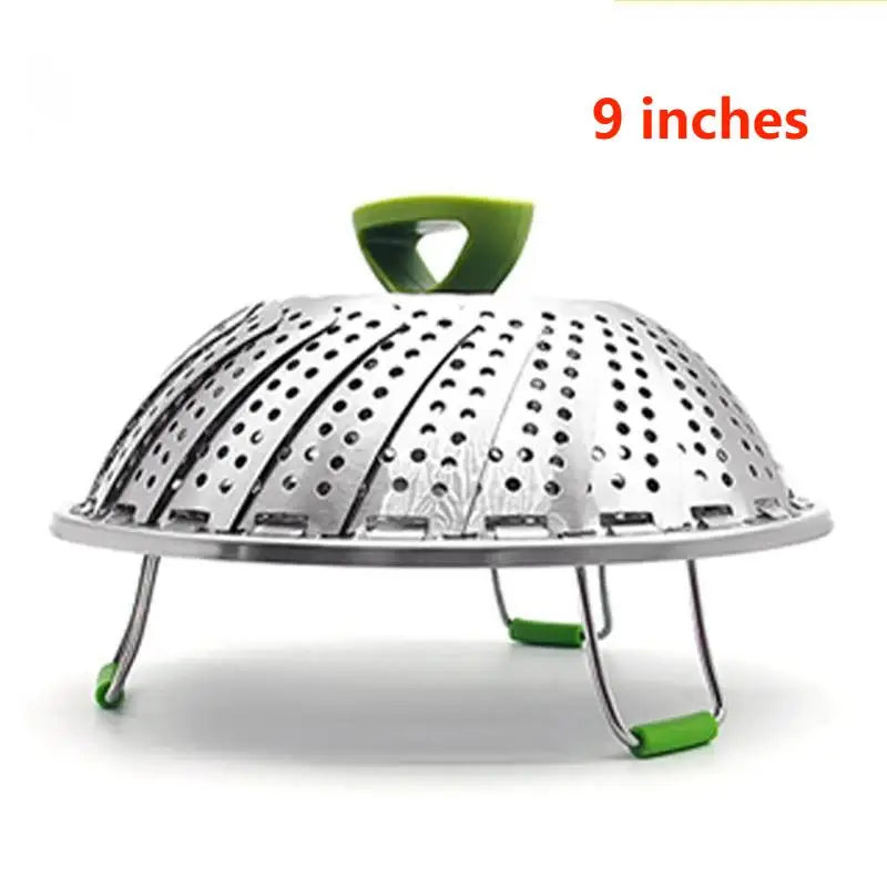 1pc 9/11 inch Stainless Steel Lotus Steamer Tray, Foldable Steamer, Basket Steamer, Cooking Pan, Vegetables and Fruits