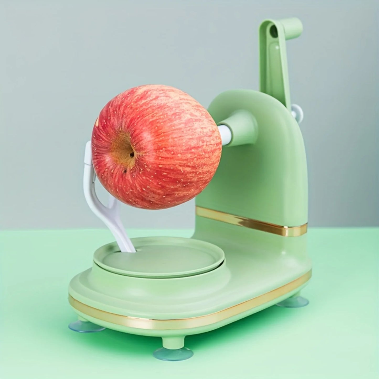 Pear Peeler and Slicer Set with Stainless Steel Blades - Powerful Suction Base for Apples, Potatoes, Kitchen Gadgets