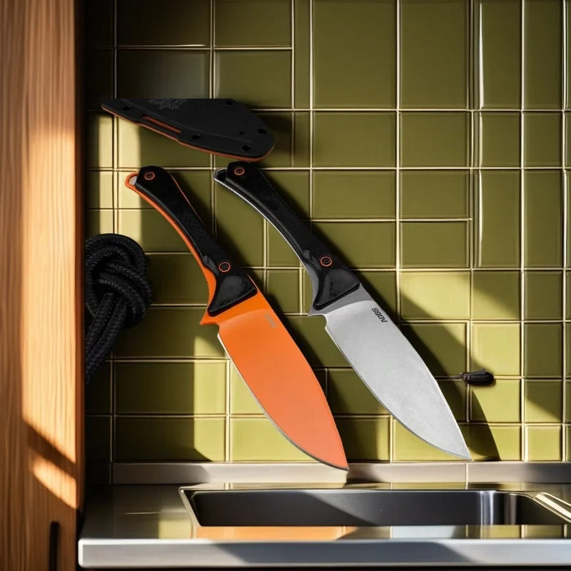 BM 15201 Straight Knife Nylon Fibre Handle D2 Blade Multi-functional knife for cutting fruits and vegetables in the kitchen