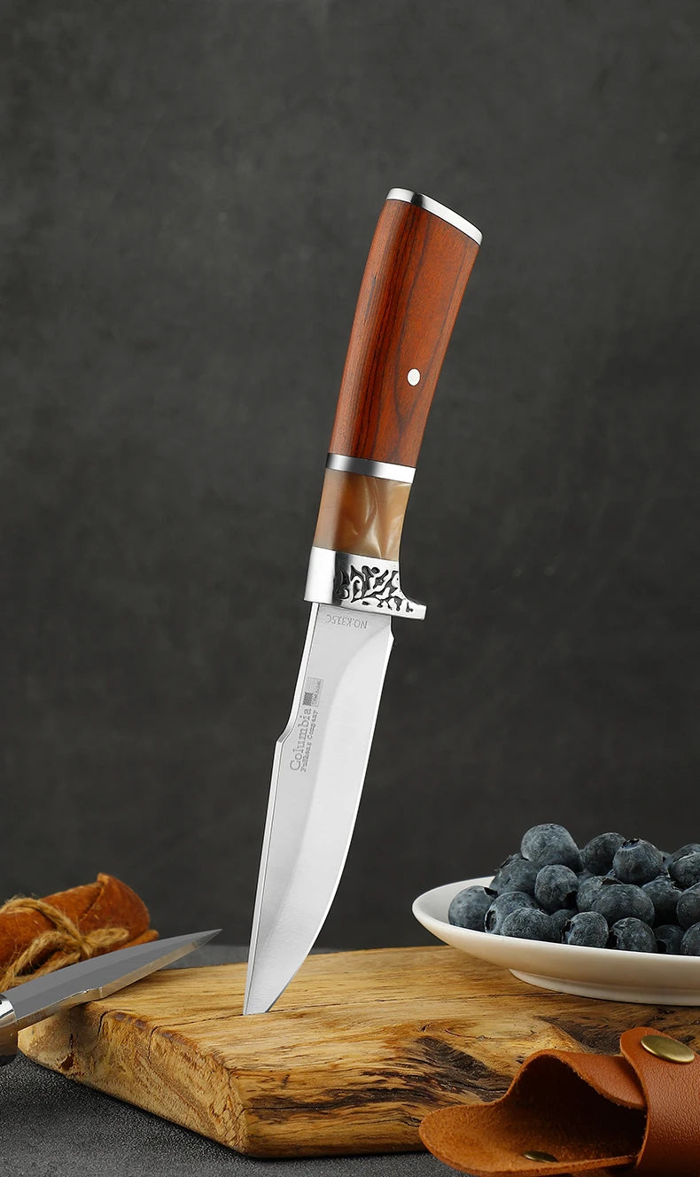 Wild Survival Self-defense Knife,Portable Mini Pocket Knife Stainless Steel Fruit Knife Meat Knife Suitable For Outdoor camping