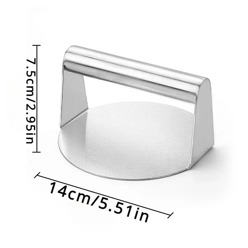 1PC Stainless Steel Smash Burger Press Hamburger Patties Meat Masher Circular Meat Press Mold For Deli Meats Kitchen Accessories