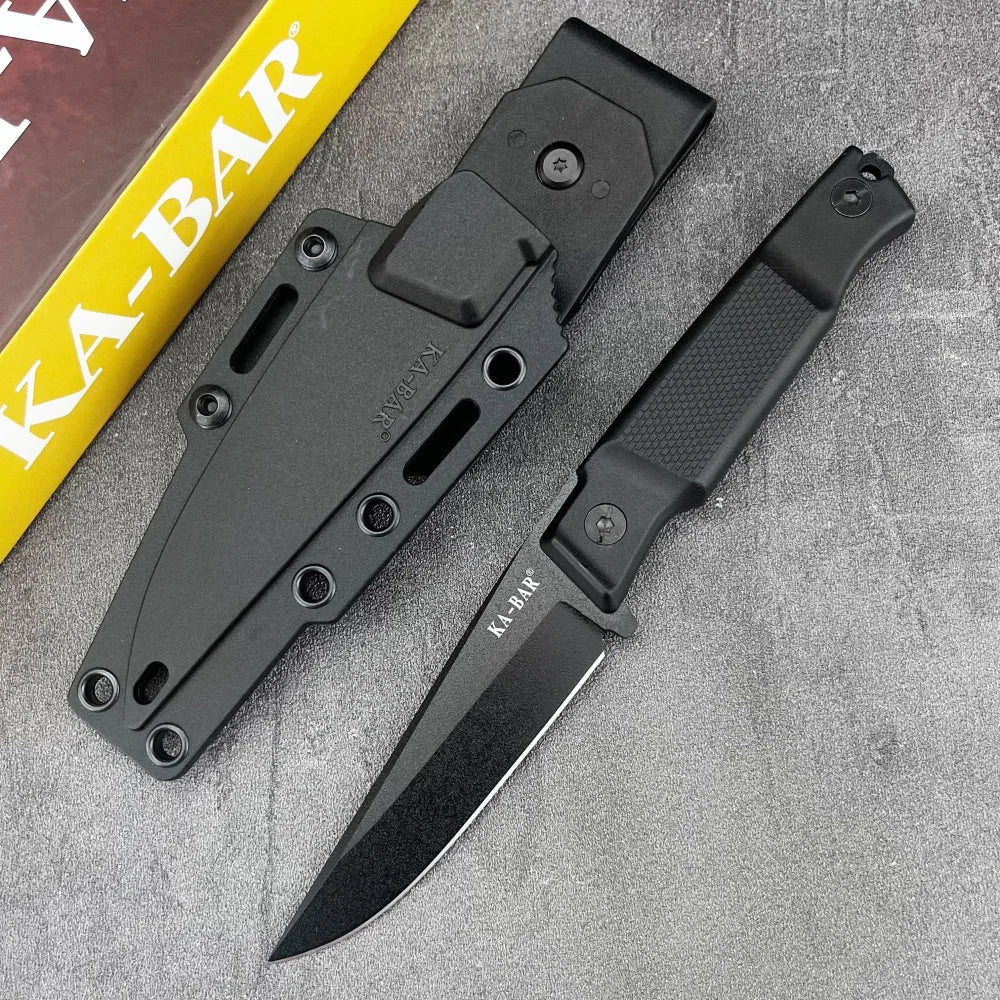 KB 5500 Straight Knife Nylon Fiber Handle 9Cr13Mov Blade High-quality Sharp Cutting Multi-functional Knife for Family Gatherings