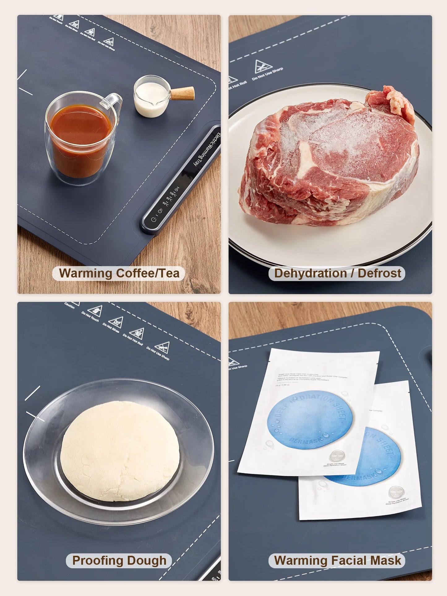 Electric Warming Tray – Rollable, Fast Heating Mat with 3-Level Temperature Control for Buffets & Home Use