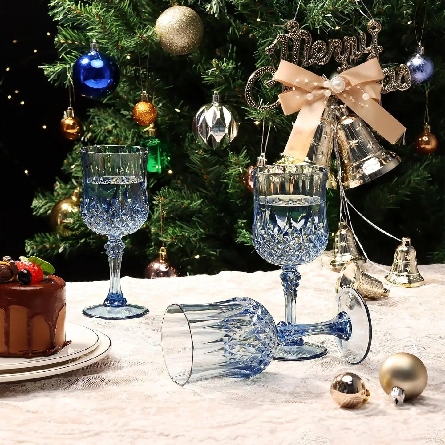 12/24 Pcs 7oz Plastic Wine Glasses Drinking Glasses Unbreakable Wedding Glassware Reusable Drinkware Champagne Flutes Goblets