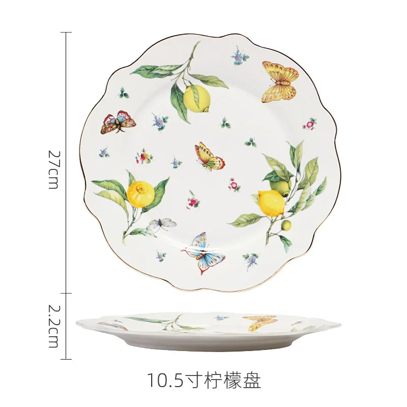 European style ceramic steak plate Western cuisine plate internet famous dining plate Nordic creative breakfast plate tableware