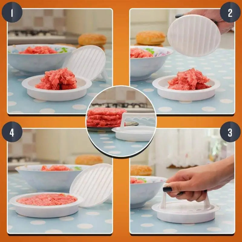Round Shape Hamburger Press Tool Hamburger Meat Beef Grill Burger Press Patty Maker Mold Meat Tools Kitchen