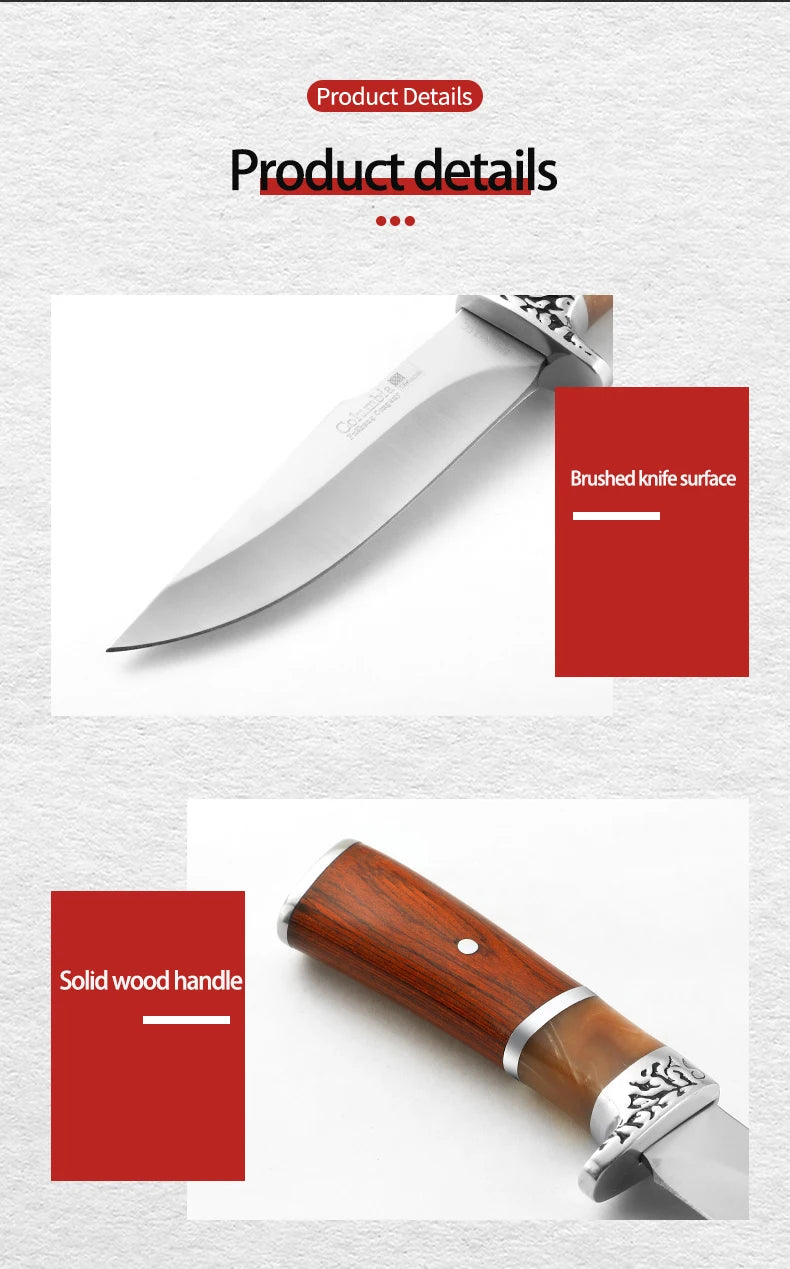 Wild Survival Self-defense Knife,Portable Mini Pocket Knife Stainless Steel Fruit Knife Meat Knife Suitable For Outdoor camping