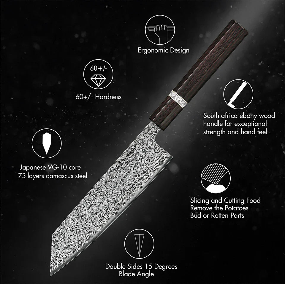 ¡Acero Damasco! Cuchillo Chef Cheftronics - Kiritsug Knife / 7 inch