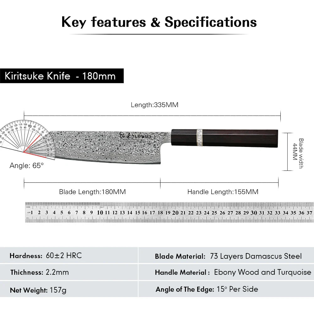¡Acero Damasco! Cuchillo Chef Cheftronics - Kiritsug Knife / 7 inch