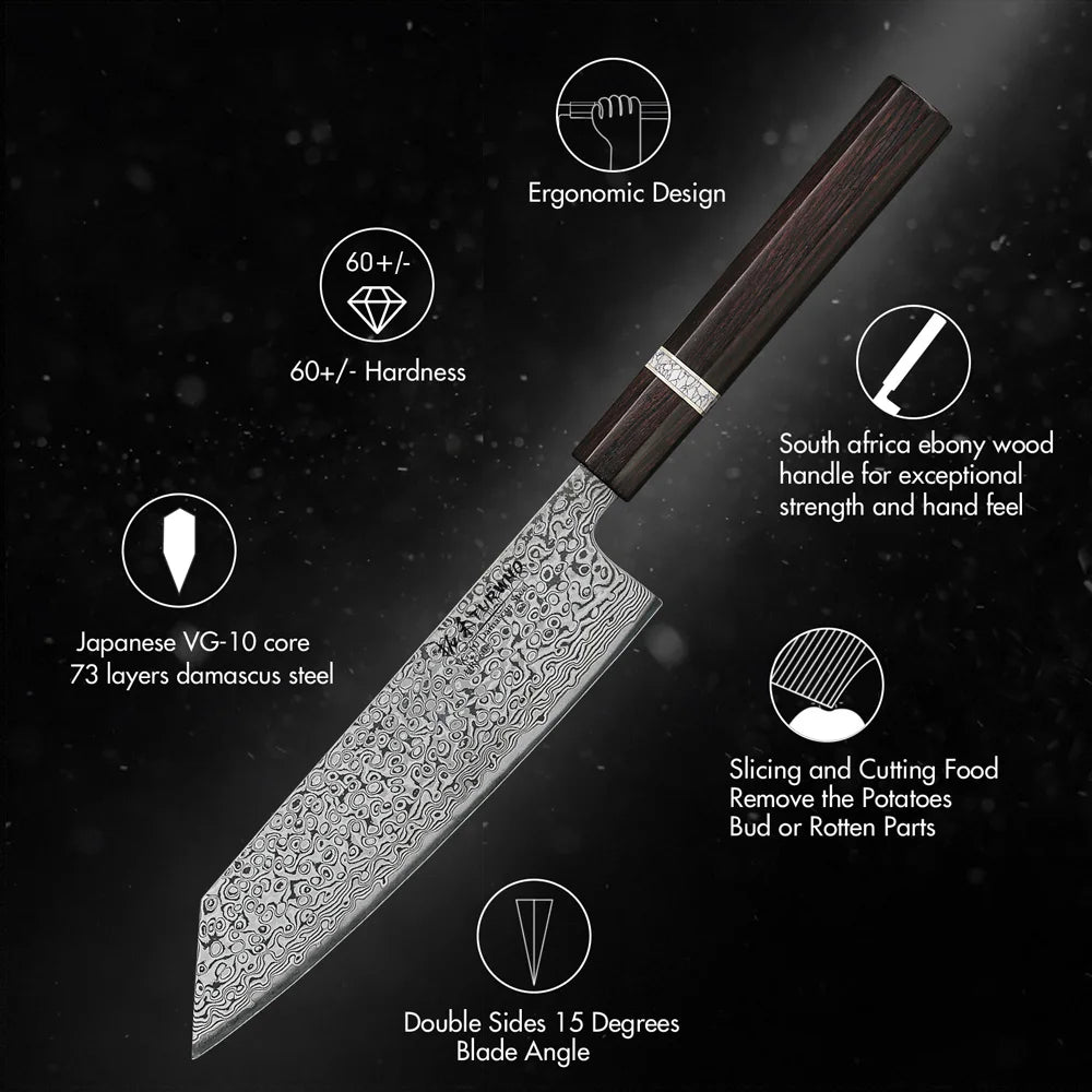 ¡Acero Damasco! Cuchillo Chef Cheftronics - Kiritsug Knife / 7 inch