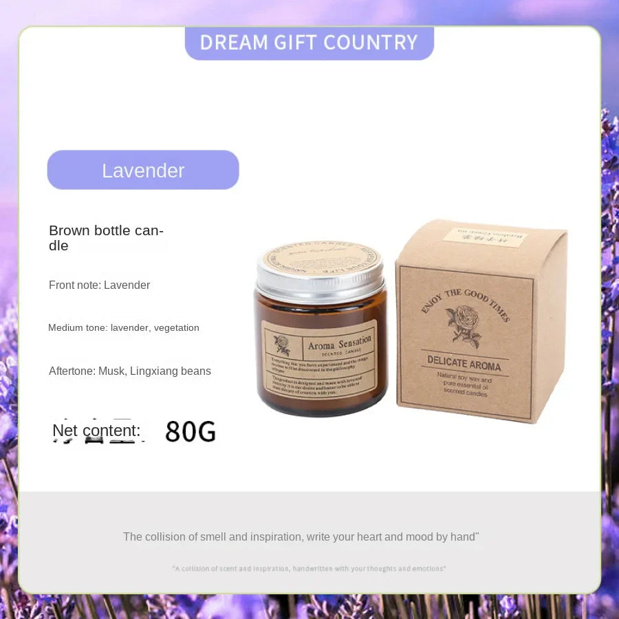 Aroma Sensation: Velas Ambarinas de Gran Tamaño - lavender